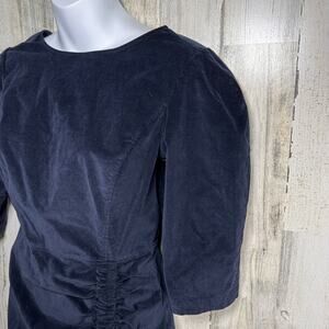 La Vie Rebecca Taylor Corduroy Dress XS | Midnight Navy  | NWT | MSRP $295